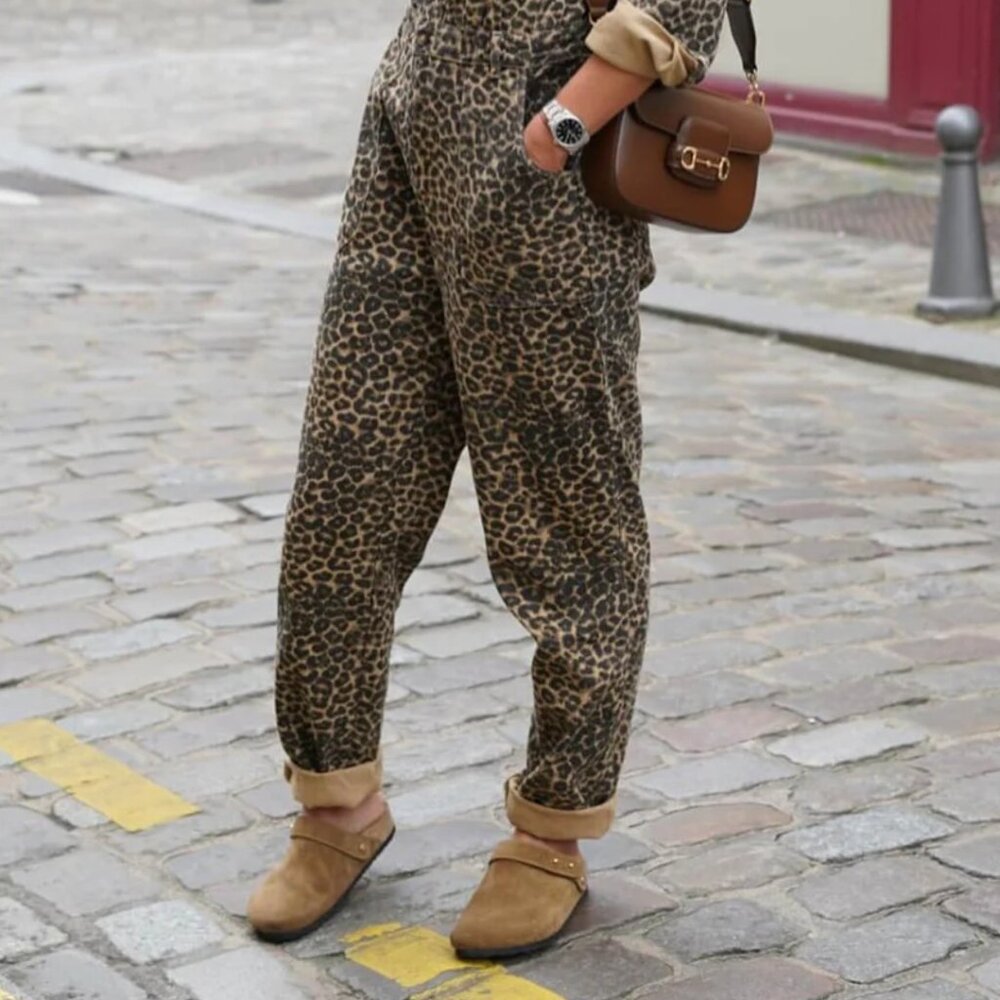 NWOT - Boii Life - Leopard Print Long Sleeve Jumpsuit - Size Medium - Picture 4 of 14